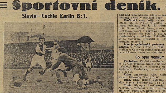 Slavia slavila první titul. Před 100 lety ji od Sparty dělil jen „chlup“